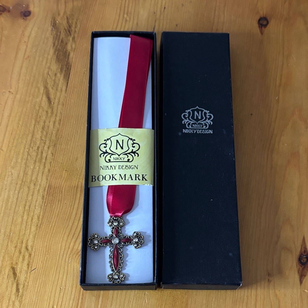 Ninky Design Red Cross Bookmark